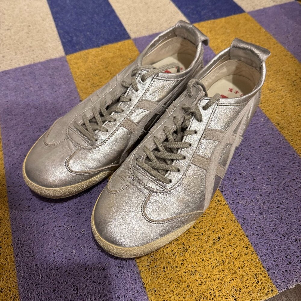 Onitsuka Tiger MEXICO 66 DELUXE NIPPON MADE SILVER PIEDMONT GREY Women's Size 8